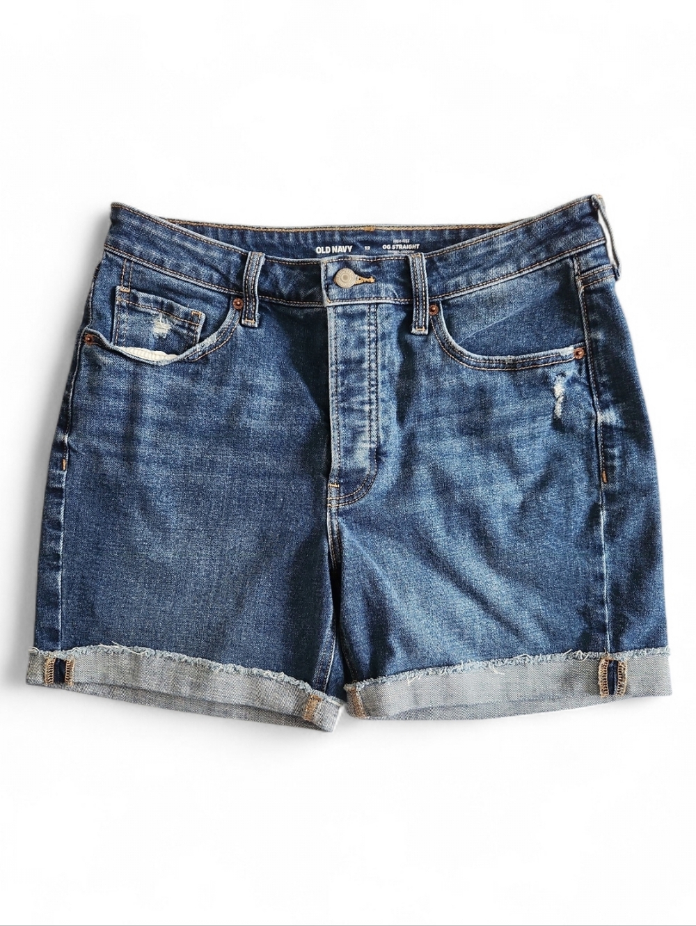 Old Navy Denim Raw Hem Shorts Size 12